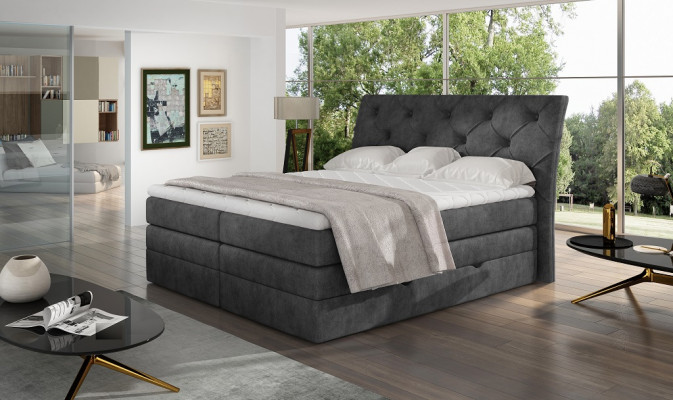 Luxus ložnice postel Polštář Chesterfield Boxspring Luxus dvojitý hotel