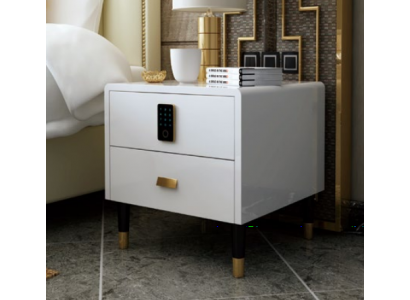 Noční stolek noční stolek komoda přistýlka dekorativní konzola lesklý zlatý.