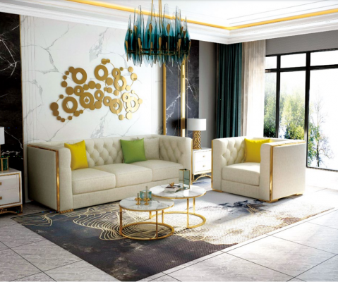 Pohovka obývací stěna souprava Design Moderní sedací souprava 321 Pohovky Nové