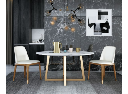 Designový kulatý stůl se železným rámem, kulaté stoly do obývacího pokoje, luxusní zlatý design