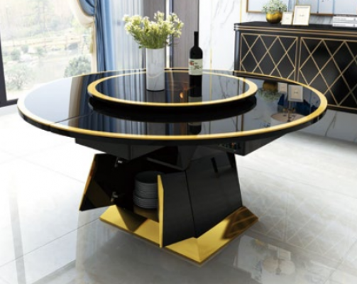 Designer Stůl Jídelní stůl Oválný Skleněný Kulatý Stoly Moderní Rozkládací
