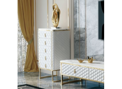 Dekorativní komoda Sideboard Skříně Komody Skříně 5 šuplíků Vysoký skříň
