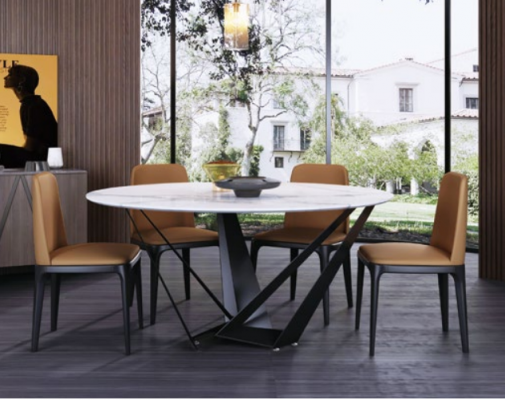 Kolega luxusní jídelní stůl Designer půlkulatý stůl 130cm Konferenční kulaté stoly