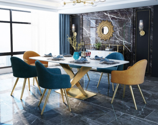 Jídelní stůl Italský design nábytek Kancelář Konference Luxusní stůl Kov