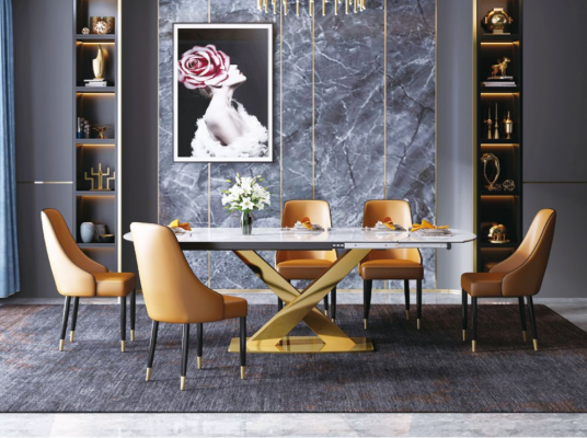 Multifunkční styl nábytek jídelní skupina sedadlo potah stůl set