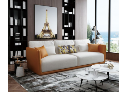 Nábytek designového obývacího pokoje vysoké třídy, pohovka s 4 sedadly, velká pohovka XXL.