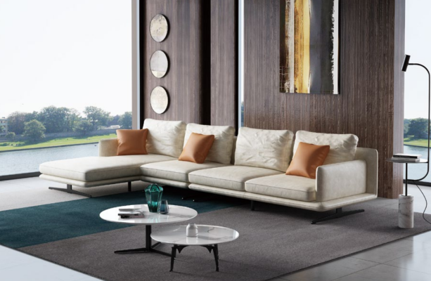 Wohnlandschaft Ecksofa L-Form Sessel Deko Set Garnitur Modern Sofa Leder