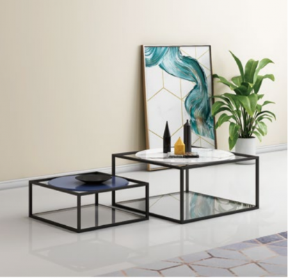 Dvojice setu 2x konferenční stolek Konferenční stolek Kávový stůl Design Obývací stůl