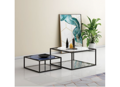 Dvojice setu 2x konferenční stolek Konferenční stolek Kávový stůl Design Obývací stůl