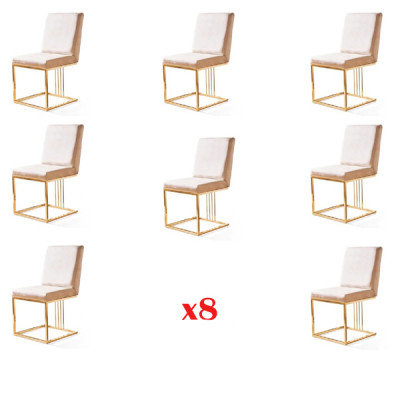 Design 8x židlí skupina set polstří Gastro Nové jídelní židle garnitura křeslo