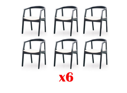 Jídelní židle sestava křesla Nové set pole design 6 židlí skupina