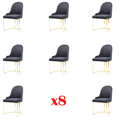 Garnitur Křeslo Nové 8x židle židle Polstrování Design Veranda Kuchyň Sedadlo Jídelna