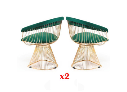 Design křeslo potah set 2x židle nerezová ocel 100% textilie jídelní pokoj nábytek