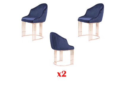 Designer Lehn Sitz Sessel luxus Ess Zimmer 2x Stühle Polster Textil  Návrhářské křeslo Lehnsitz luxusní jídelna 2x židle čalouněné textilií