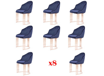 Sada křesel Lounge Kitchen 8x Design Polstrové židle židle Set.