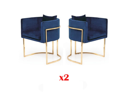 Židle 2x jídelní židle židle židle nerezový design nábytek kov ocel