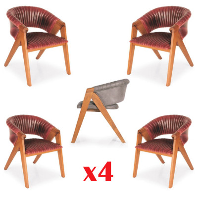 Garnitur 4x Stühle Moderne Polster Design Gruppen Holz Ess Stuhl Zimmer
