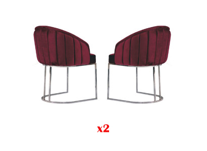 Designer Kovové Látkové Čalouněné židle Gastro Jídelna Moderní 2x Křeslo