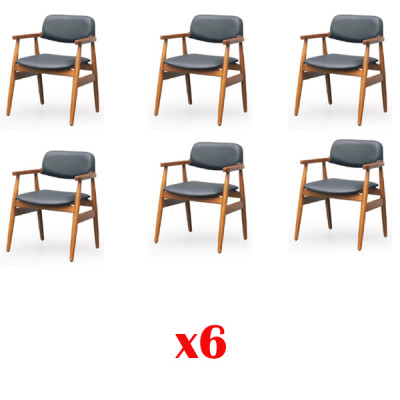 Garnitury 6 sady nábytku s židlemi set sada židlí skupina sedadel dřevo