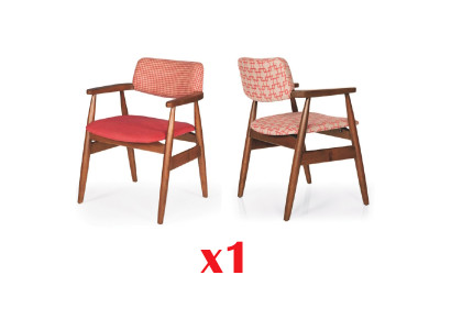 Jídelní židle s opěrkou, textil, dřevo, moderní židle, sedadlo, polstrovaný nábytek.