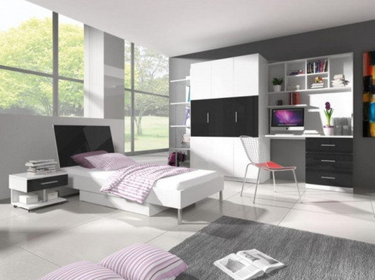 Psací stůl Černý Stůl Kancelář Dětský pokoj Pokoj pro mládež Stoly Nové Vysoký lesk