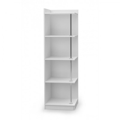 Regál Dětská knihovna Rovný regál Skříň Dřevo do dětského pokoje Mladistvý pokoj Bílá