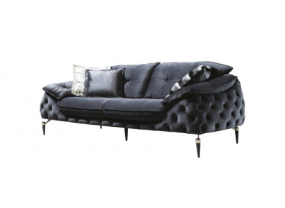 Chesterfield třímiestná pohovka tkanina kůže pohovky nábytek nový.