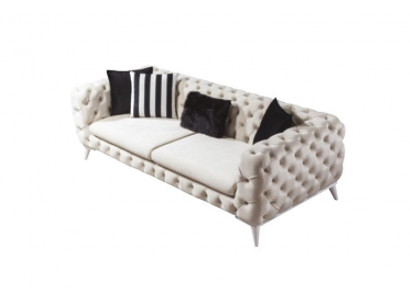 Pohovka 3místná Bílá Luxusní Nábytek Chesterfield Nábytek Italský Styl