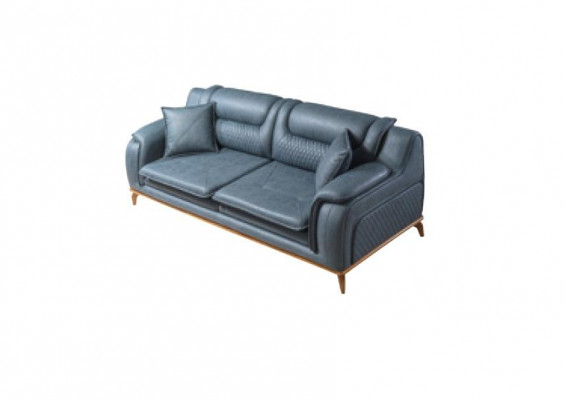 Sedačka Modrá 3místná Obývací pokoj Pohovka Design Chesterfield Italský styl Nábytek