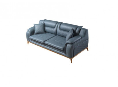Sedačka Modrá 3místná Obývací pokoj Pohovka Design Chesterfield Italský styl Nábytek