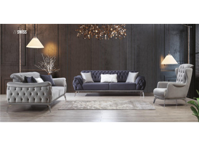 Křeslo 1místné Bílé Křeslo Luxusní Design Elegantní nábytek Italský styl