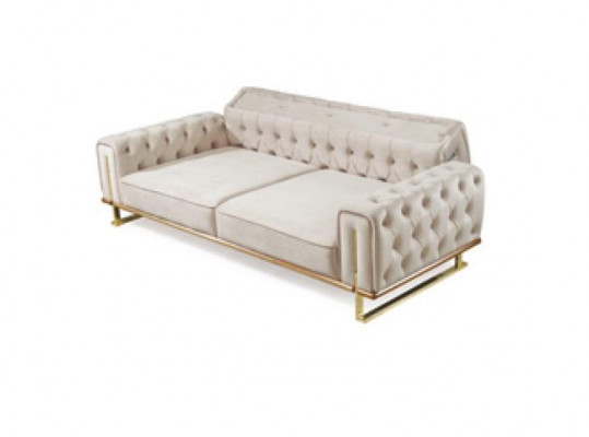 Sedačka Beige 3místná obývacího pokoje Luxusní design Chesterfield italský.