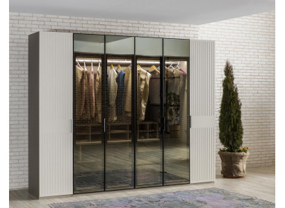 Loft Skříň Luxus Ložnice Dřevěná Skříň Skříň S Skleněnými Dveřmi Nábytek Design