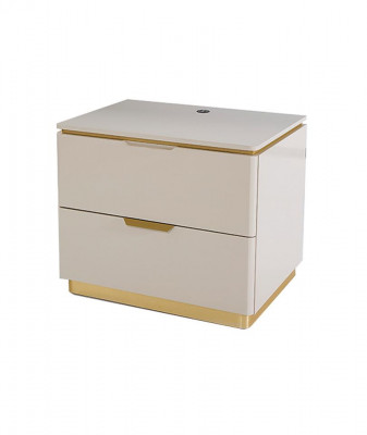 Ložnice konzole noční stolek sada 2x noční stolky luxusní hotelový nábytek Beige Nový