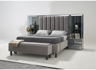 Ložnice Set postel 2x noční stolek taburet dvojposteľ polstrový nábytok 4 dielny. Nový