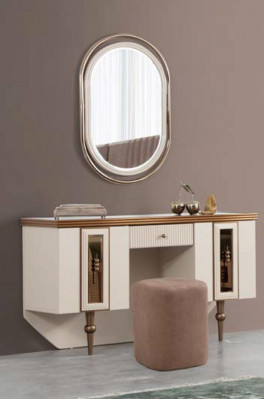 Stolek na líčení Komoda Konzola Komody Dřevo Moderní Ložnice Beige