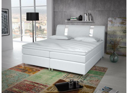 Boxspring postel Box Hotel postel s visco pěnou a matrací, postel z kůže, manželská postel.