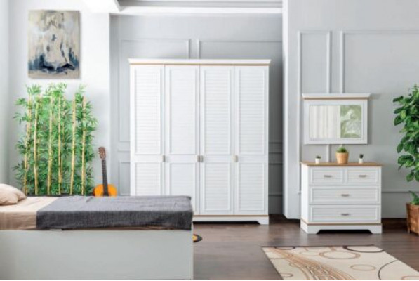 Dětský pokoj Sada komoda Zrcadlo Design Nábytek Moderní Ložnice Nové 2dílné.
