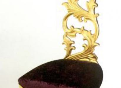 Trůn židle královský Chesterfield sametový 1-sedadlo starobylý styl křesla