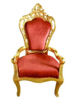 Židle Trůn Křeslo Sada Jídelna Designér Dřevo Antikní Styl Baroko Rokoko Král