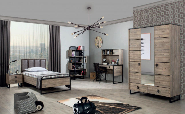 Regál na knihy Moderní Dřevo Dětský pokoj Hnědý Skříň Nábytek Design Ložnice Nový