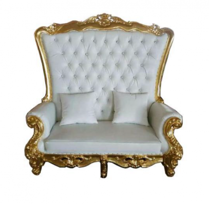 Trůn Sofa Pohovka Královský Polštář Chesterfield Samet Antik Styl Dvousedadcový