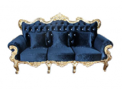 Trůn Pohovka Královský Nábytek Chesterfield Samet 3místná Starožitné Styl Nové Pohovky