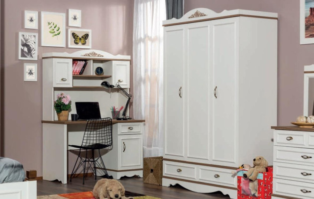 Schreibtisch Weiß Kinderzimmer Jugendzimmer Luxus Design Tische Modern Neu