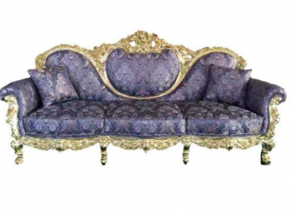 Trůn Sofa Queen Polštář Samet 3místný starožitný styl křeslo lounge Chesterfield.