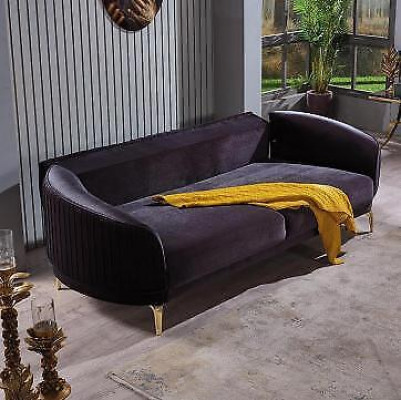 Třísedák Moderní Černá Pohovka Do Obývacího Pokoje Designer Pohovky