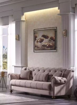 Klasická obývací sestava 3+1 pohovka sedadlo pohovka čalounění Nový Beige.