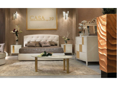Postel + 2x noční stolek 3 kusová ložnice set Moderní design Luxus Tři kusový nábytek