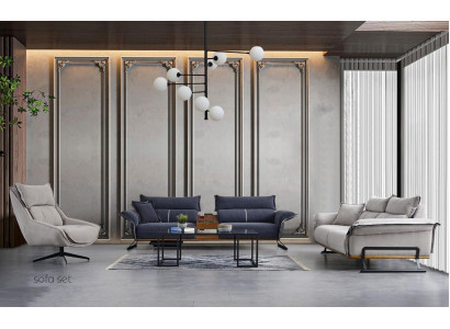Luxus sofa sada v italském stylu, nábytek, sedací souprava, 3 kusy