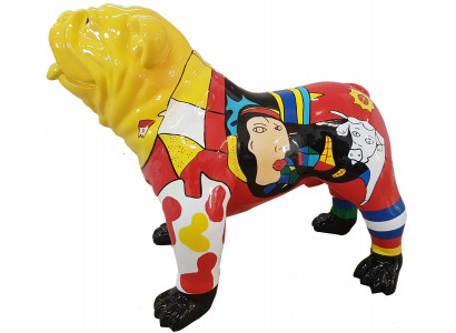 Design Figur Sochy Moderní socha buldoka Dekorace zahrady Nová výzdoba